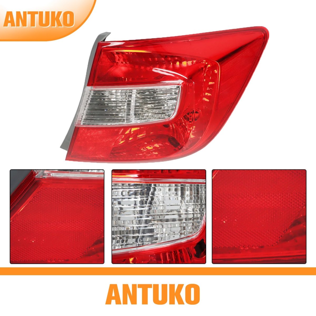 1 Pack Right Side Outer Tail Light Assembly Replacement For Civic 2012 Passenger Lamp