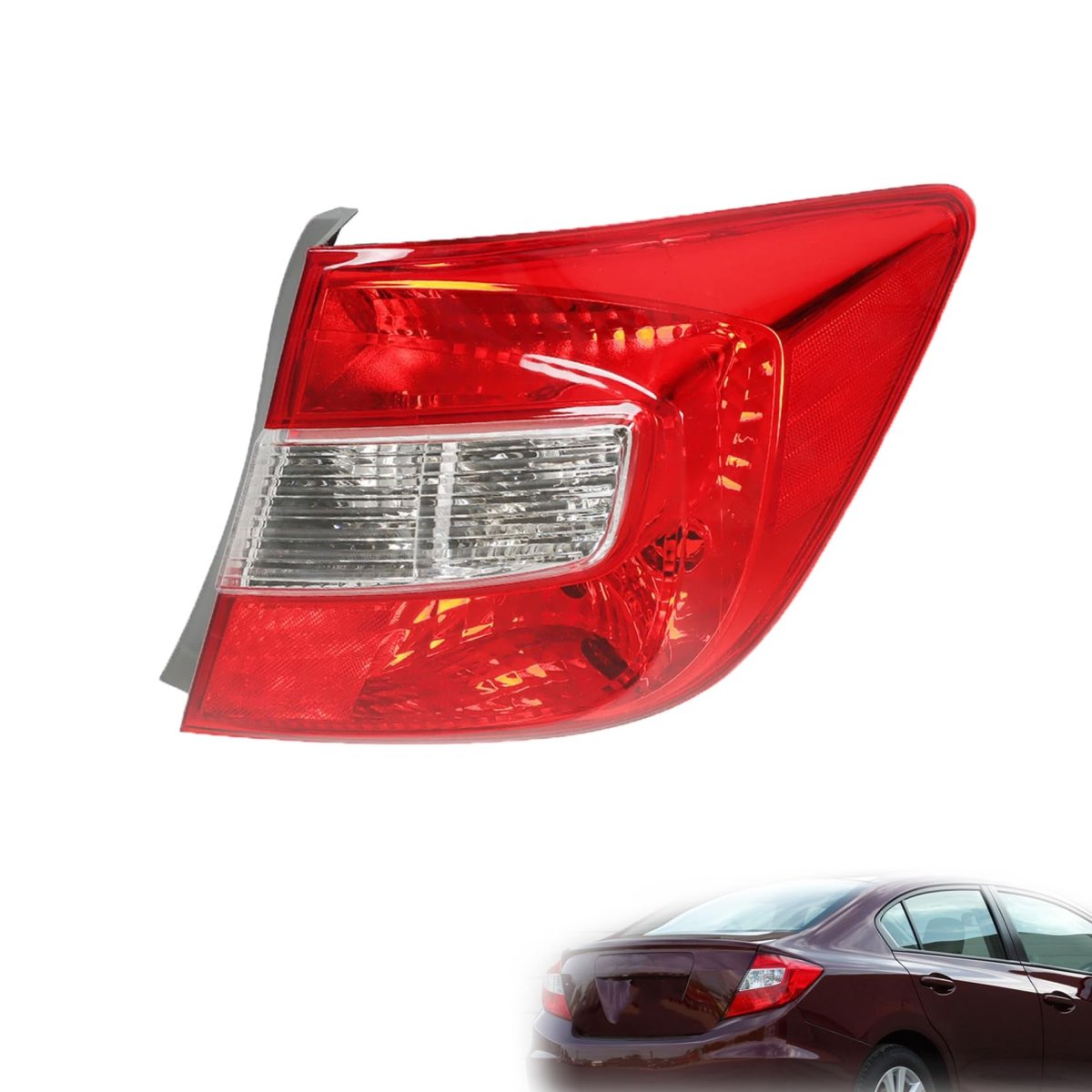1 Pack Right Side Outer Tail Light Assembly Replacement For Civic 2012 Passenger Lamp