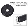 Uxcell Edge Trim Seal Extrusion Black U Channel Protector Pvc Plastic W Iron Sheet Fits 3 64 -9 10ft 3meter Length