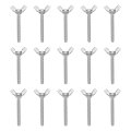 15pcs 3 16-24 X 1-1 2 Wing Butterfly Screw Bolts 304 Stainless Steel Machine Fastener Thumb Hand Screws For Electronic 
