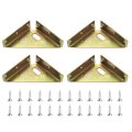 4pcs 90 Degree Gusset Fittings 39 X 3 1 Trapezoidal Corner Code Joints For Wood Shelves Furniture 86x86x25mm Silver 