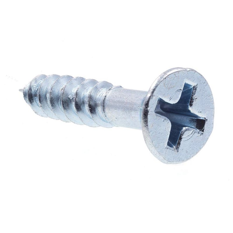 Wood Screws Flat Head Phillips Drive 8 X 7 In Zinc Plated Steel 50 Pack