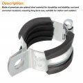 Uxcell 8pcs Split Ring Hanger Pipe Strap Fit For 1 6 40mm Rubber Cushion Support Bracket Clamps Tube