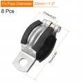 Uxcell 8pcs Split Ring Hanger Pipe Strap Fit For 1 6 40mm Rubber Cushion Support Bracket Clamps Tube