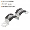 Uxcell 8pcs Split Ring Hanger Pipe Strap Fit For 1 6 40mm Rubber Cushion Support Bracket Clamps Tube