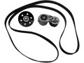 Serpentine Belt Drive Component Kit With Tensioner And Idler Heavy Duty Type Compatible 2003-2010 Dodge Ram 2500 Models A C 