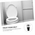 Jojofuny 6pcs Toilet Seat Screw Accessories Round Cover Screws Lid Bolts Replacement Crow Fixing Kit Abs Tops Hinge