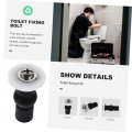Jojofuny 6pcs Toilet Seat Screw Accessories Round Cover Screws Lid Bolts Replacement Crow Fixing Kit Abs Tops Hinge
