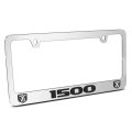 Ram 1500 Dual Logo 3d Mirror Chrome Metal License Plate Frame Official Licensed Universal Fit For Car Suv Truck 12 In X 6 With