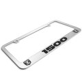 Ram 1500 Dual Logo 3d Mirror Chrome Metal License Plate Frame Official Licensed Universal Fit For Car Suv Truck 12 In X 6 With