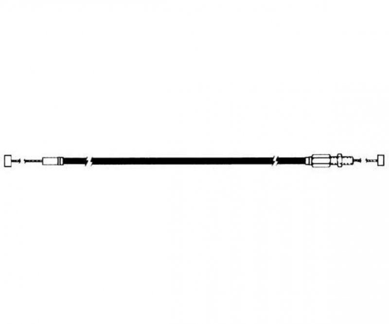 Throttle Cable Pol 05-139-61 Medium Size Black With Nylon Inner Lining 41 3 In Length