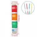 Baomain Industrial Signal Light Column Led Alarm Square Tower Indicator Continuous Warning Red Green Yellow Dc 24v Lta-402t