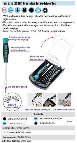 Proskit Sd-9315 22 In 1 Precision Screwdriver Set