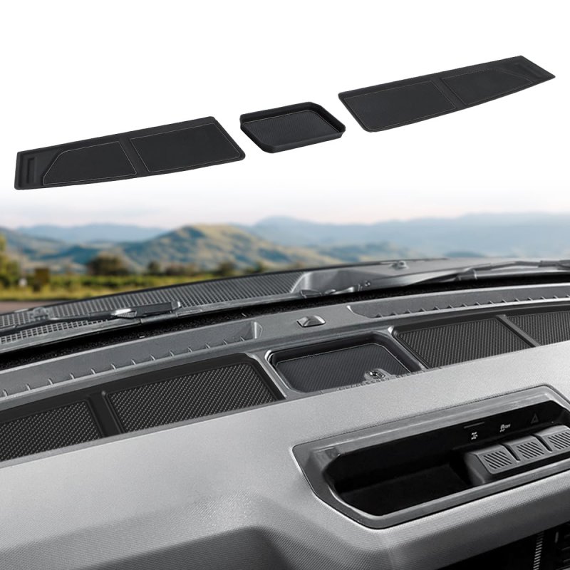 Silicone Dashboard Mat For Ford Bronco 2021 2022 2023 2024 2025 2026 Interior Dash Pad Liners 3 Piece Set With 5 8 In Center