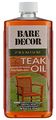 Bare Decor Premium Golden Teak Oil For Home And Marine Use 16oz 