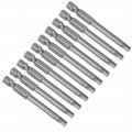 Uxcell 10 Pcs H4 Magnetic Hex Head Screwdriver Bits 1 4 Inch Shank 2 56-inch Length S2 Power Tools
