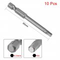 Uxcell 10 Pcs H4 Magnetic Hex Head Screwdriver Bits 1 4 Inch Shank 2 56-inch Length S2 Power Tools