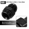 X Autohaux Black 10an Male To M22 1 5mm Thread Tube Hardline Fuel Line Adapter Oil Gas Pipe Fitting
