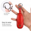 Leather Key Fob Cover And Keychain Case For Porsche Cayenne Panamera Macan 911 718 3 Button Smart Remote Red