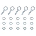 5 Pack M16 Galvanized Carbon Steel Eye Bolts 8 X 2 36 Lifting Ring Bolt With Nuts And Washers Heavy Duty Screw Kit For Tie Down 