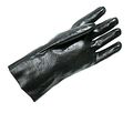 Large Black Economy Pvc Work Gloves 12 In Fully Coated With Smooth Finish Palm Waterproof And Reusable Interlock Lining Size 