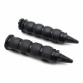 Httmt- 1pair 1 25mm Black Handlebar Grips Compatible With H-d Xl Softail Dyna Touring P N Trhb114-j-25-bk