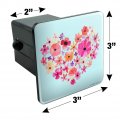 Flower Heart Love Tow Trailer Hitch Cover Plug Insert