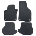 Velour Floor Mats For Volkswagen Eos 2007 To 2016 Custom Fit Front And Rear Black Carpet Liners Anti Slip All Season Full Set 