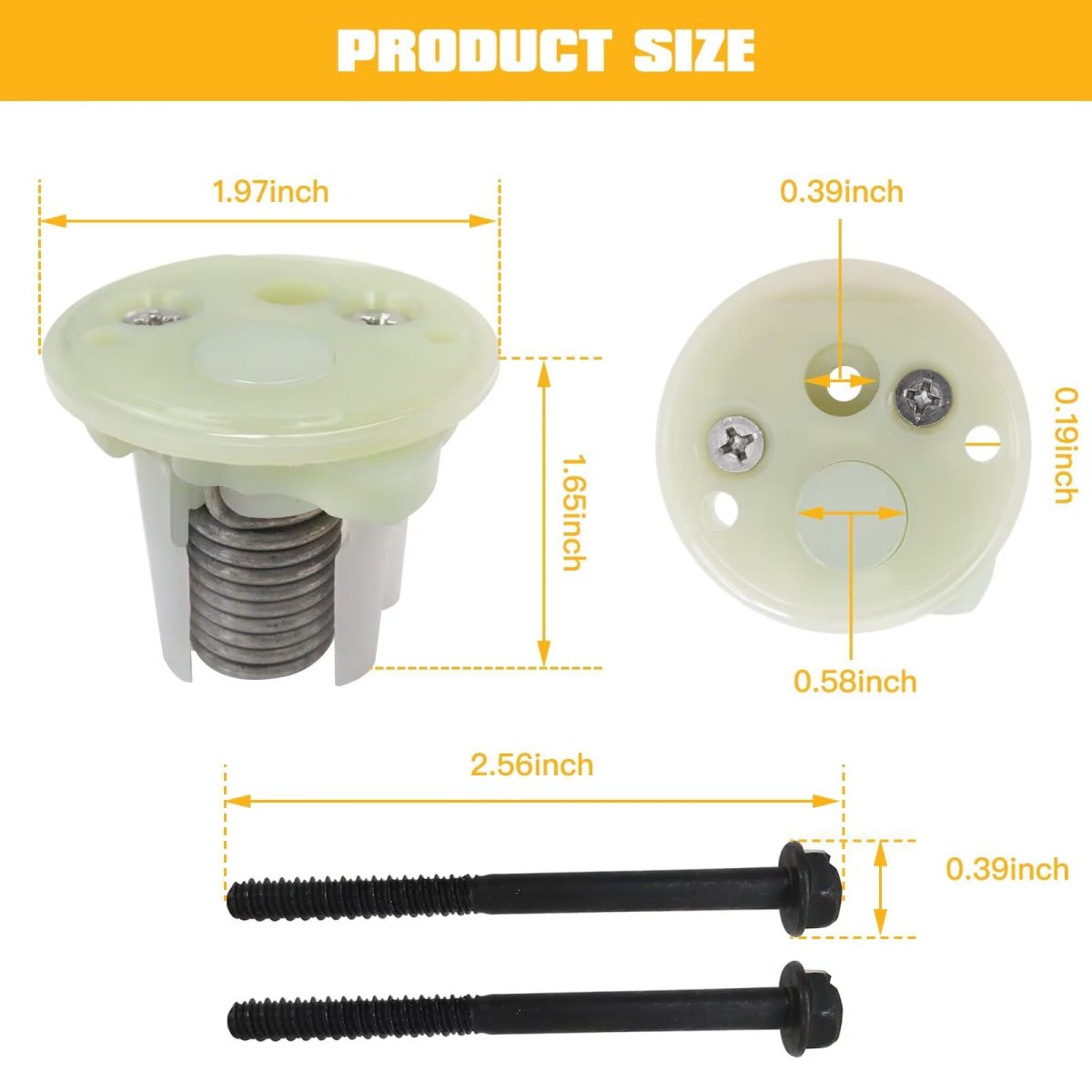 Nghtmre Upgrade 385236096 Spring Cartridge With White End Cap Bolts For Traveler Lite 110 111