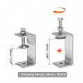 Uxcell Stainless Steel C-clamp With 100mm Wide Jaw Opening For Woodworking Welding Building Household Mount
