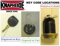 Knapheide 26109801 Replacement Lock Key Kit For Rotary Latches Code 0010