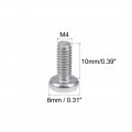 Uxcell M4x10mm Machine Screws Pan Phillips Cross Head Screw 304 Stainless Steel Fasteners Bolts 20pcs