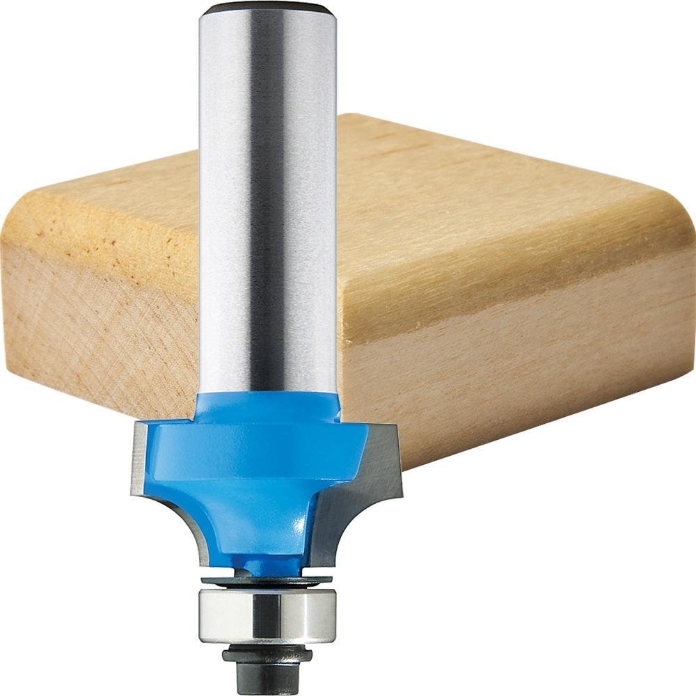 5 8 In Radius X 7 High Round Over Bit 1 2 Shank Carbide Edge Treatment And Grooving Router With Two Bearings For Beaded Edges