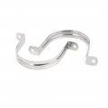 Uxcell 80mm 3 1inch Rigid Pipe Strap 2 Holes Tube Straps 201 Stainless Steel Tension Clip Clamp 10pcs