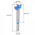 Uxcell Forstner Drill Bits 19mm Tungsten Carbide Wood Hole Saw Auger Opener Woodworking Hinge Drilling Boring Bit Cutter Blue