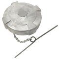 4 Non-vented Fuel Tank Cap With Safety Chain Aluminum For International For Mack Fits Volvo And Various Other Truck 