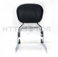 Sissybar Luggage Rack And Detachable Backrest For 2006-2017 H-d Softail Chrome Finish Fits 200mm Rear Tire Fender Synthetic