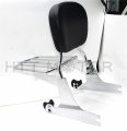 Sissybar Luggage Rack And Detachable Backrest For 2006-2017 H-d Softail Chrome Finish Fits 200mm Rear Tire Fender Synthetic