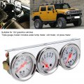 Triple Gauge Set Universal 3 In 1 Water Temp Volts Oil Volt Press 52mm Meter Mechanical Instrument