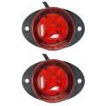 All Star Truck Parts 2x 5 Round Red 6 Led Clearance Side Marker Bumper Fender Mount Lights Kit Light Screw Wire Pigtail Trailer 