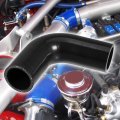X Autohaux 1 Set 38mm 5 Id 90 Degree Elbow Engine Silicone Hose Black For Car Intercooler Intake Piping With 4 Pcs Clamps