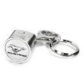 Ford Mustang Logo Engine Piston And Connecting Rod Metal Keychain White Chrome Zinc Alloy 2 5 In X 0 75 Modern Style Unisex