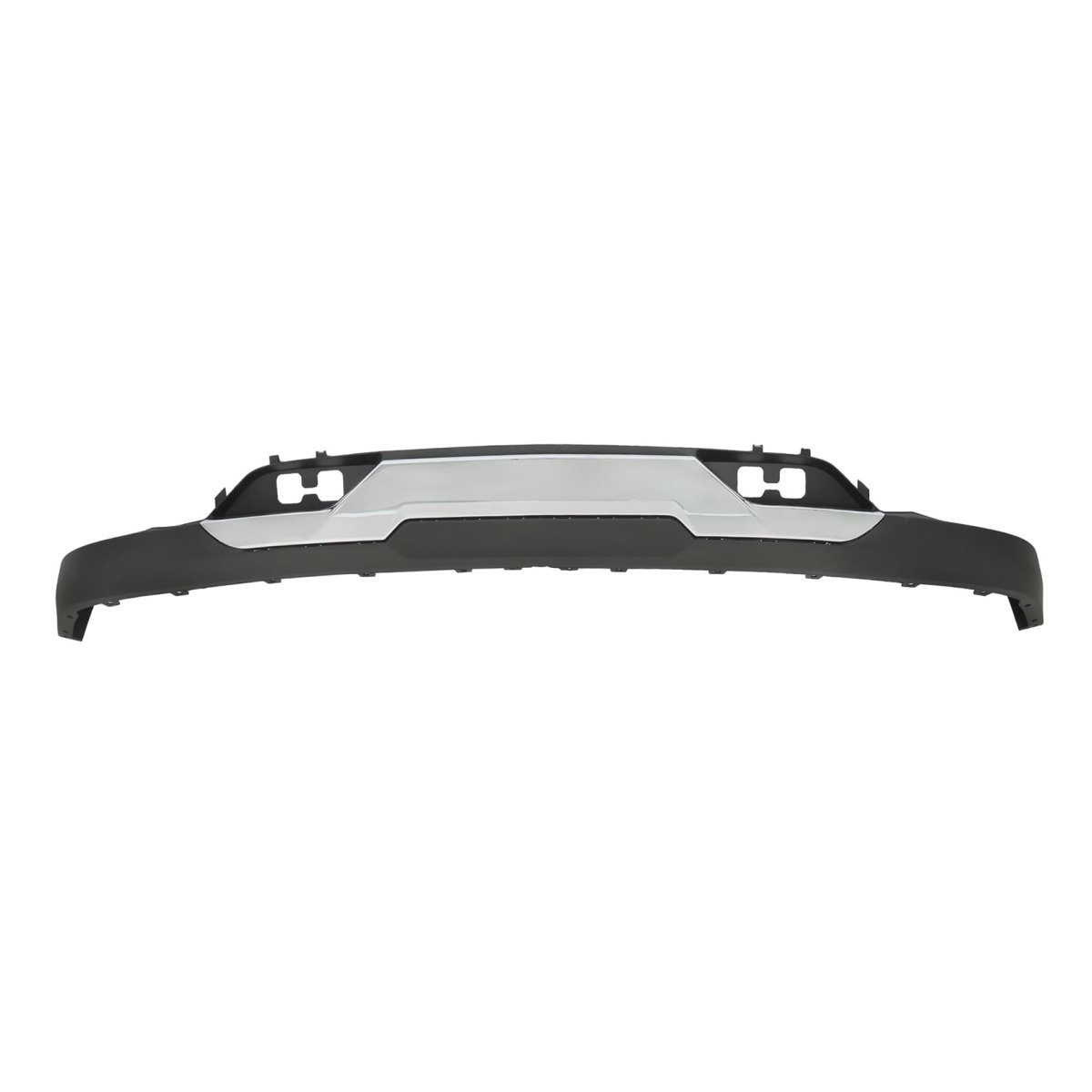 Primed Plastic Front Lower Bumper Valance With Chrome Skid Plate Tow Hook Holes Set Replacement For Silverado 1500 Z71