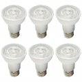 Par20 Led Flood Light Bulbs 4000k Cool White E26 Base 7w 560 Lumens 110v 6 Pack 