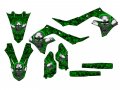 2021-2023 Kx 450 X Flaming Gearhead Green Senge Graphics Base Kit For Kawasaki 