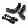 Httmt Mt387-bk Black Mirrors Mount Adapter Compatible With H-d Heritage Flstc Fxcwc Super Glide Fxdc Wide