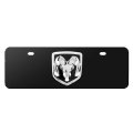 Ram 3d Logo 12 X 4 25 European Look Chrome Half-size Stainless Steel License Plate Official Licensed 