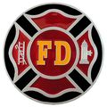 Siskiyou Gifts Firefighter Enameled Metal Hitch Cover 