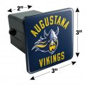 Augustana University Vikings Logo Tow Trailer Hitch Cover Plug Insert For 2 In Receiver Heavy Duty Plastic And Uv Resistant