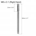 Uxcell Metric Thread Tap M8 X 1 H2 120mm Extra Long Straight Flute Screw Milling Machine Taps Threading Tapping Repair Tool